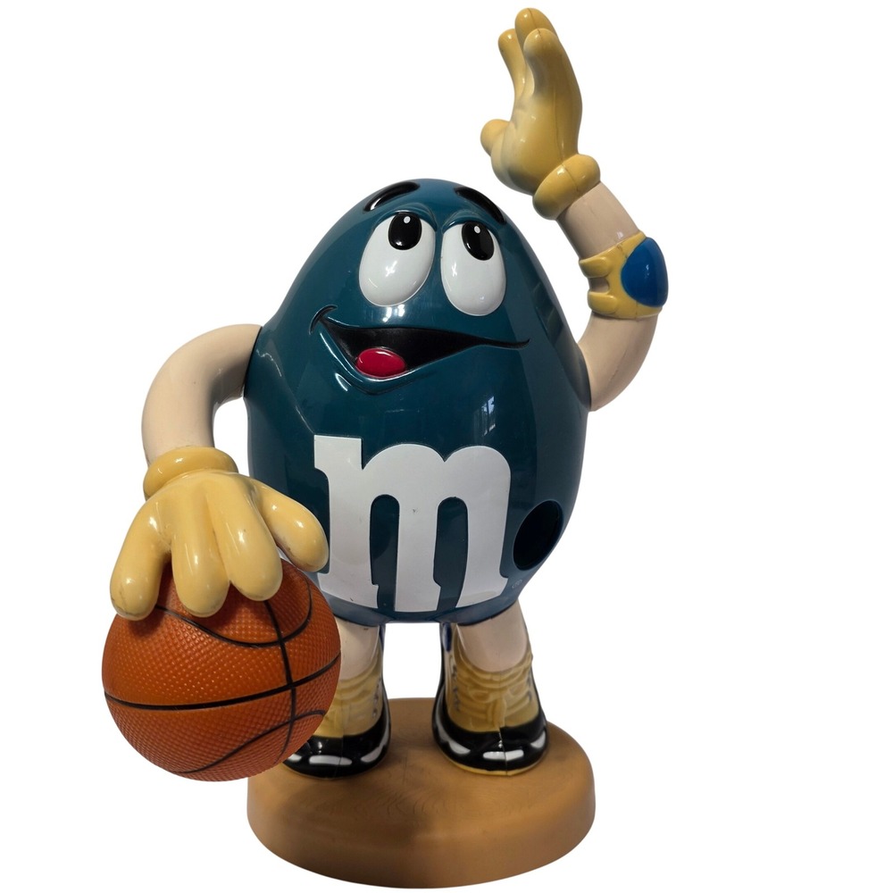 M&M's Blue Basketball Candy Dispenser Official Mars Inc Collectible 12.5 Inch*
